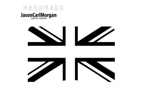 JCM® Iron On Applique Decal, Union Jack Black