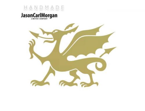 JCM® Iron On Applique Decal, Welsh Dragon Gold