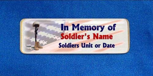 Soldier Battlefield Cross Custom Personalized Name Tag Badge Memorial Military