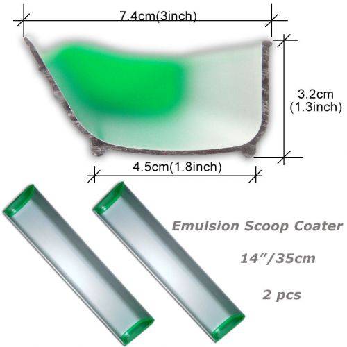 2 pcs 14&#034;(35cm) Emulsion Scoop Coater Silk Screen Printing Sizing Scrape Coating