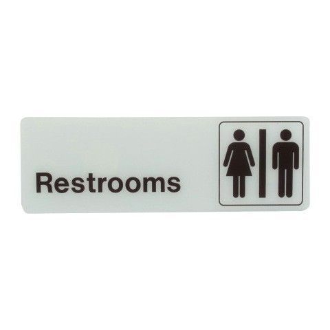 3&#034; x 9&#034; deco &#034;restroom&#034; sign for sale