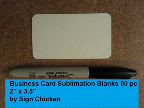 50 Pieces BUSINESS CARDS - ALUMINUM  SUBLIMATION BLANKS 2&#034; x 3.5&#034; / NO HOLES