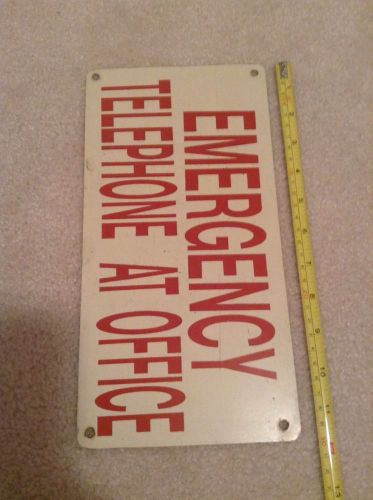 12&#034; metal Emergency Telephone At Office Sign, 6x12&#034; Industrial, Retail signage