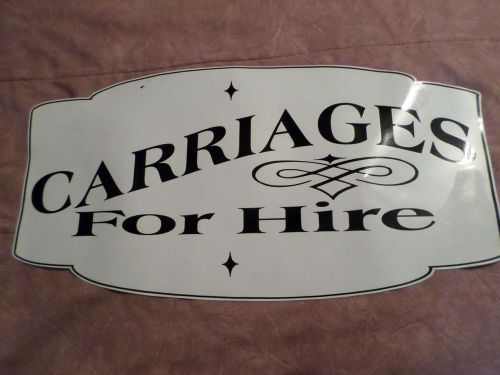 Custom Magnetic HORSE DRAWN CARRIAGE Car Auto Truck Signs~ &#034;CARRIAGES FOR HIRE&#034;