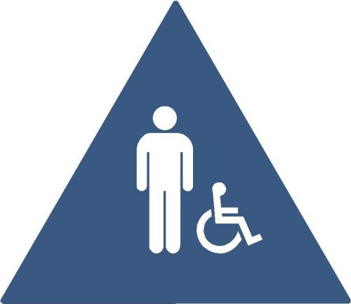 Ada disabled men&#039;s restroom braille door sign ada compliant acrylic sign 12&#034;x12&#034; for sale