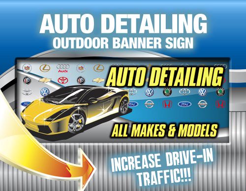 Car Auto Detailing wash service banner sign poster