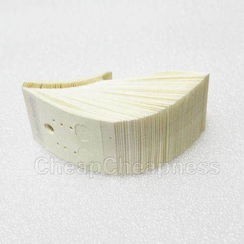Amazing 100x Paper Earring Jewelry Display Hanging Card Tags Light Yellow ABCA