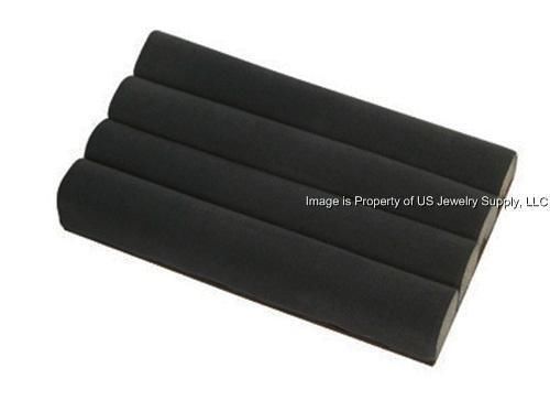 10 Black 3 Tufted Row Ring Display Liner Insert Pads 5 1/2&#034; x 3 1/2&#034;