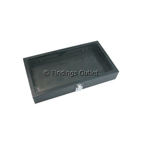 Large Glass Top Tray With Metal Clasps