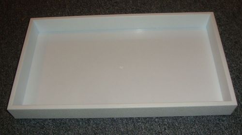 White Plastic Jewelry Case Stacking Display Trays 1 1/2&#034; tall