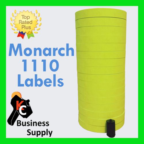 Labels for Monarch 1110 price gun bright yellow, chartreuse made in USA free ink