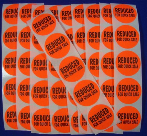 500 Self-Adhesive Reduced For Quick Sale Labels 1 3/8&#034; Stickers Retail Supplies
