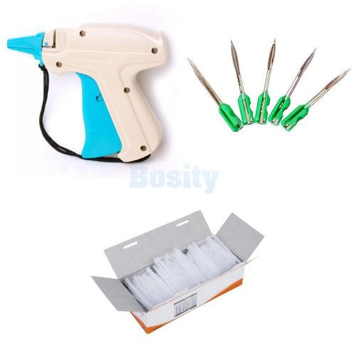 Clothing garment price label tagging tag gun machine + 2&#034; 5000 barbs + 5 needles for sale