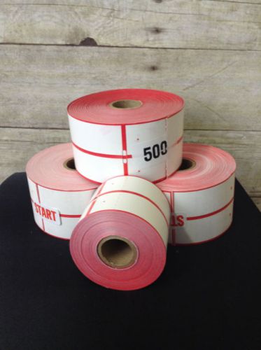 Red thermal 2 across thermal tags printer tags 3 rolls plus for sale