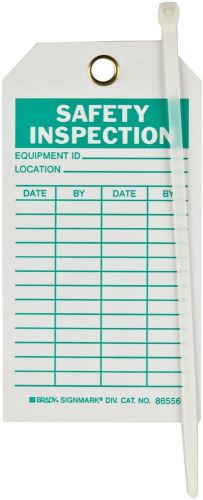 5 3/4&#034; Height 3&#034; Width Economy Polyester Green On White Or Safety Tag