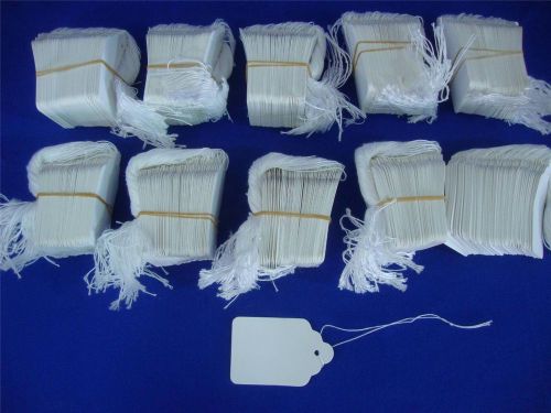 500 Blank White Strung Merchandise Price Tags #7