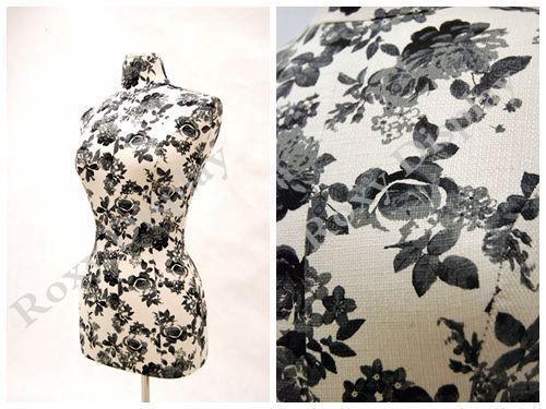 Female size 6/8 linen body form flower texture cover #jf-f6/8w-f01+bs-02bkx for sale