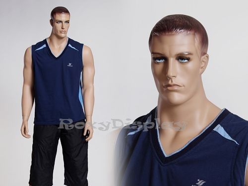 Fiberglass Realistic Molded Hair Male Mannequin Dress Form Display #MZ-MATT