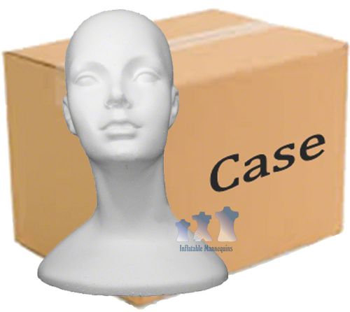 Deluxe Female Head, Styrofoam White; 6-Pack