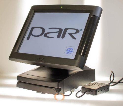 Par gemini 5070-01r 15&#034; touch screen station w/credit card reader point of sale for sale