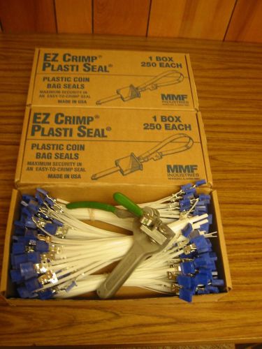 EZ Crimp Plastic Seals ( 3 Boxes) with Metal Die Seal Press