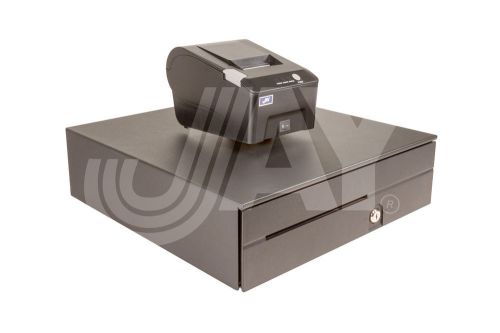 58mm usb therm pos receipt printer 100mm 12v+cash dr 5b5c 16”x17” 12v- j4240 for sale
