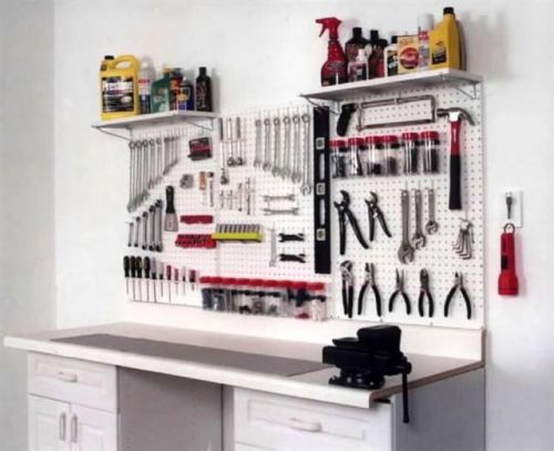 72&#034; wide Black Pegboard Kit -  Tool Organizer, Garage Storage, Craft &amp; Hobby