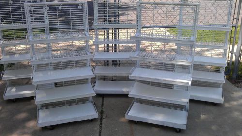 Store Shelving Unit Peggable On Wheels. Great for Organizing Merchandise!