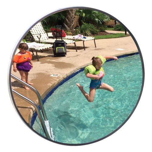 36&#034; Dia. Swimming Pool Safety Acrylic Convex Mirror with 36&#039; Viewing Area