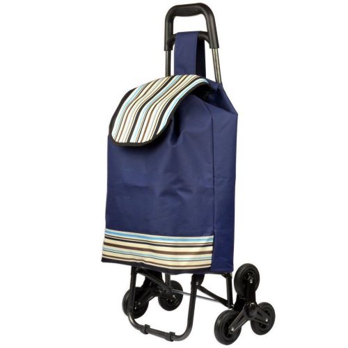 Stair Climbing Rolling Folding Grocery Shopping Laundry Utility Cart NEW BLUE