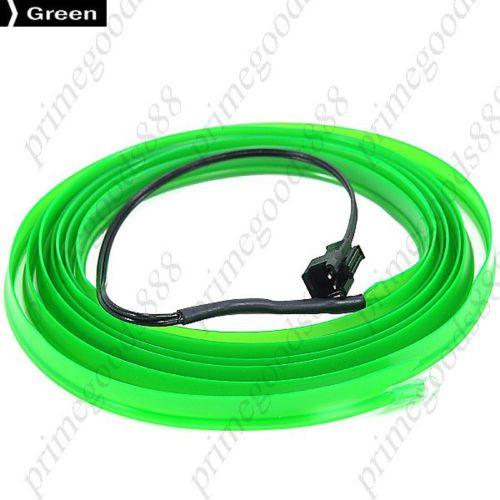 DC 12V 2m Interior Flexible Neon Cold Light Glow Wire Lamp Car Vehicle Green