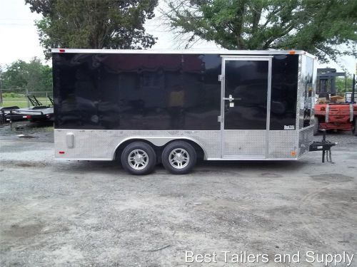 8x16 Enclosed Motorcycle Cargo Trailer carhauler trailer new 8.5 x16 7k sport
