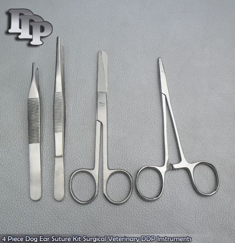 4 Piece Dog Ear Suture Kit Surgical Veterinary DDP Instruments