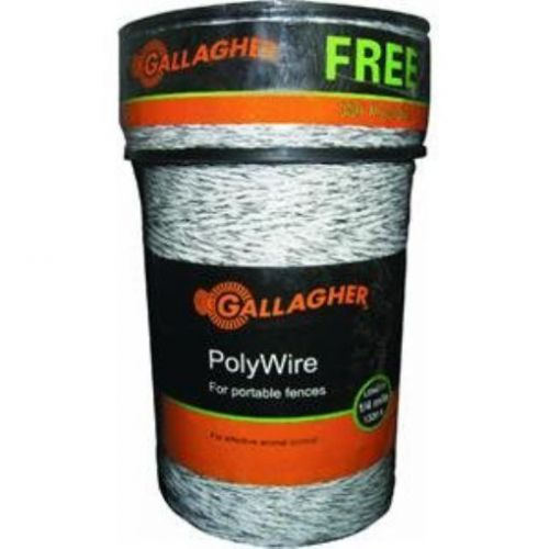 NEW Gallagher G620300 Electric Polywire Fence Combo Roll  1620-Feet  White