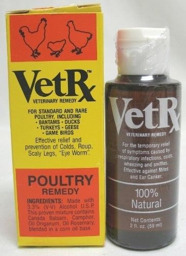 VetRx Veterinary Remedy for  Poultry - 2 Fluid Ounces: Colds, Roup, &amp; More