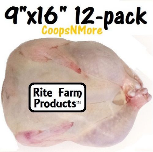 12 pack of 9&#034;x16&#034; poultry shrink bags chicken food processing saver heat freezer for sale