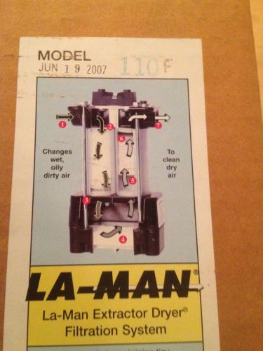 LA-MAN EXTRACTOR DRYER FILTRATION SYSTEM, MODEL 110F,UNOPENED BOX