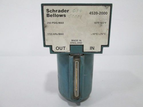 SCHRADER BELLOWS 4539-2000 250PSI 7/8 IN PNEUMATIC LUBRICATOR D275145
