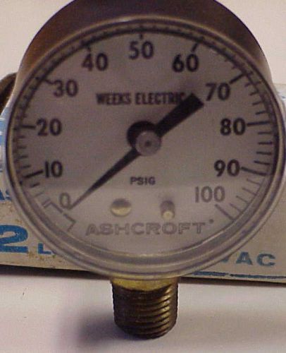 Ashcroft 0-100 psi pressure gauge 1/4 npt for sale