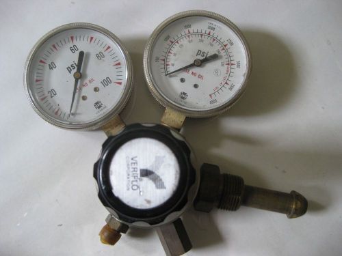 Veriflo 11500889 Brass Pressure Dual Gauge Gas Regulator 0-400PSI 0-3000PSI