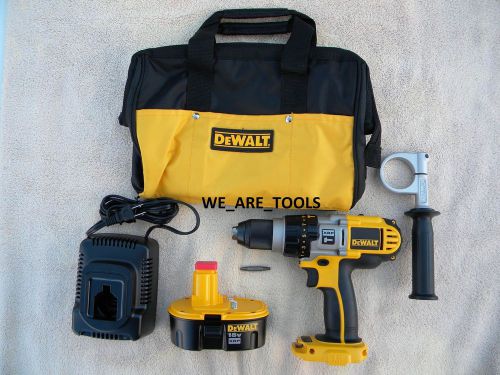 Dewalt cordless dcd970 18v hammer drill, dc9096 battery,charger, bag 18 volt xrp for sale
