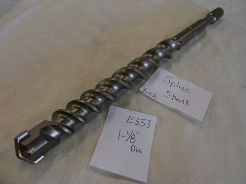 New 1-1/8&#034; diameter bosch spline sh carbide tip hammer drill bit 16&#034; german e333 for sale