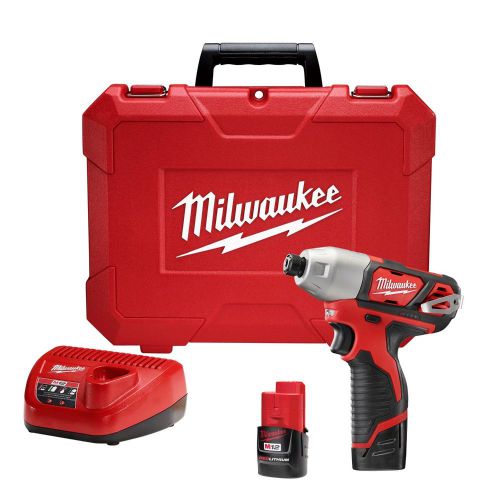 Factory reconditioned milwaukee 2462-22 m12  1/4 ” hex impact driver kit for sale