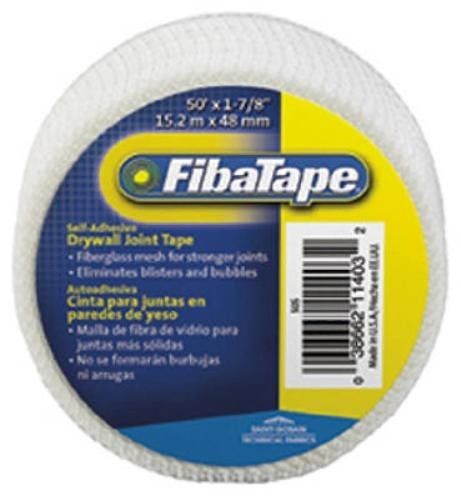 St. Gobain Drywall Joint Tape 1-7/8&#034; x 50&#039; White Self Adhesive Fiberglass 4 Pack