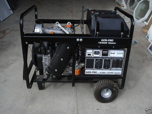 Diesel Powered Gillette Generator, 12500 Watts, NIB, Portable, Electric Start