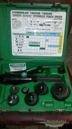 Greenlee 7806SB Quick Draw Hydraulic Punch Driver knockout set metal fab sheet