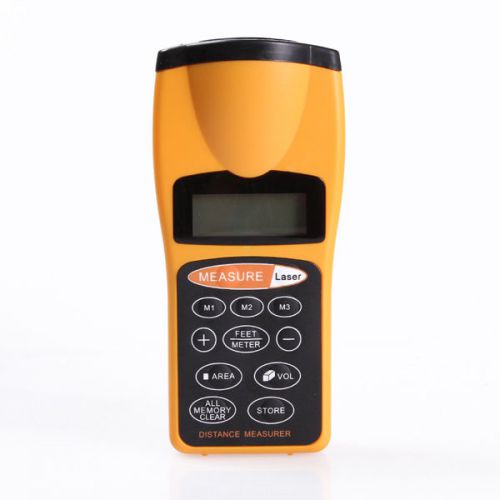 Digital lcd ultrasonic tape laser meter pointer + distance measurer range 60ft for sale