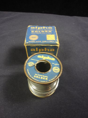Alpha Solder Cen-Tri-Core Rosin-Core 60/40  050 1lb Nearly Full In Original Box