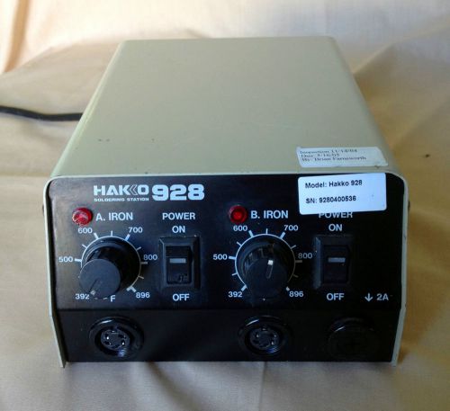 Genuine hakko 928 soldering station, esd safe, 120 volt for sale