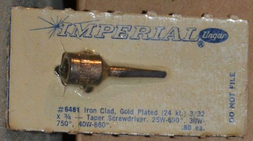 Ungar 6481 Imperial Soldering Iron Tip NOS - Iron Clad Gold Plated